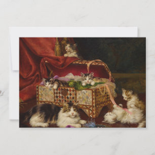 Kittens i Sewing Basket Jules Leroy