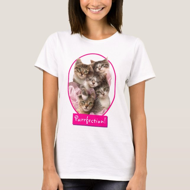 Kittens i Tutus T Shirt (Framsida)