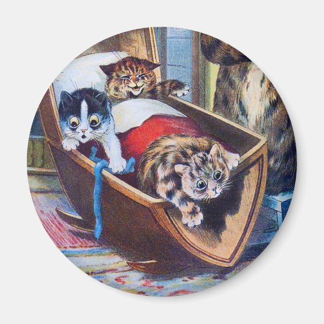 Kittens i vaggan magnet (Framsidan)