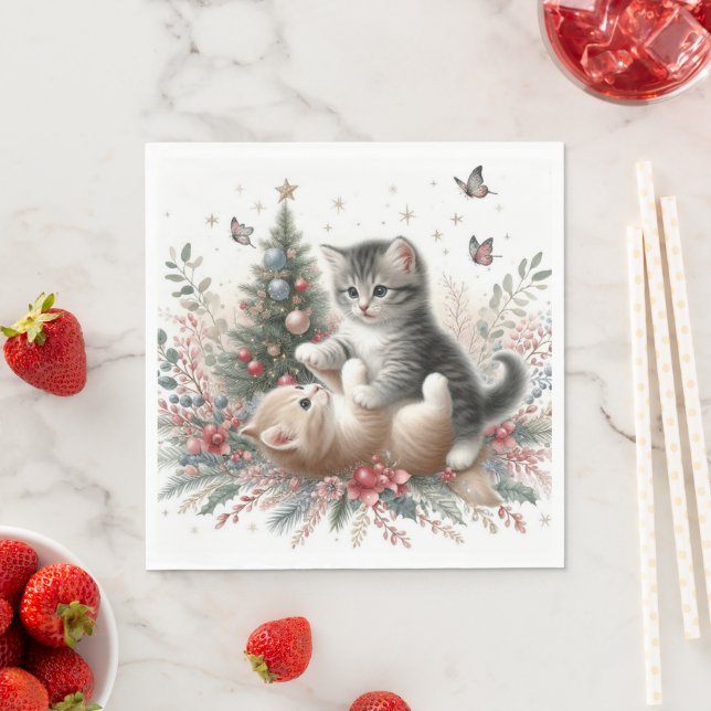Kittens jultomte pappersservett (Insitu)