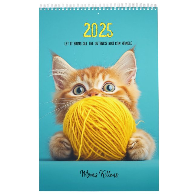 Kittens leker med Boll av Wool Kalender (Omslag)