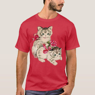 Kittens med Rosa Bows T Shirt