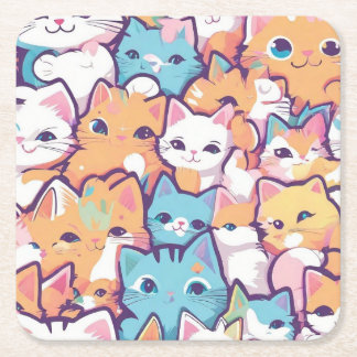 Kittens mönster underlägg papper kvadrat