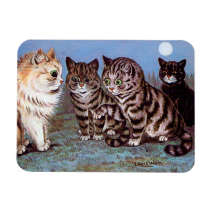 Kittens möte i Moonlight, Louis Wain Magnet