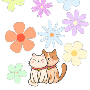 Kittens och Flowers T Shirt