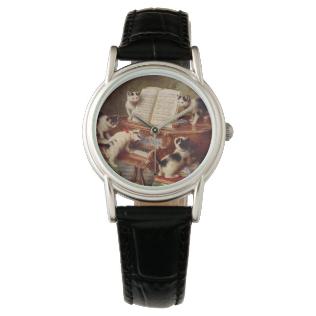 Kittens och Piano Armbandsur (Framsida)