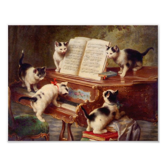 Kittens och Piano Fototryck (Framsidan)