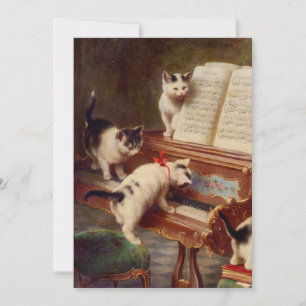 Kittens och Piano Inbjudningar