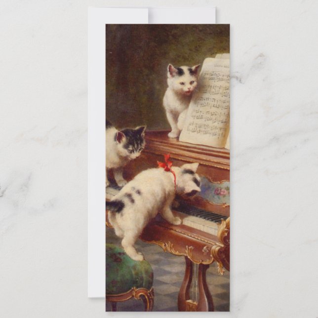 Kittens och Piano Inbjudningar (Framsida)