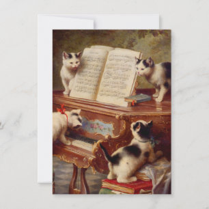 Kittens och Piano Inbjudningar