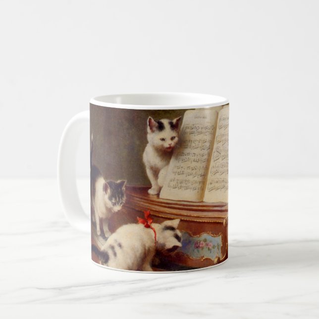Kittens och Piano Kaffemugg (Framsida vänster)