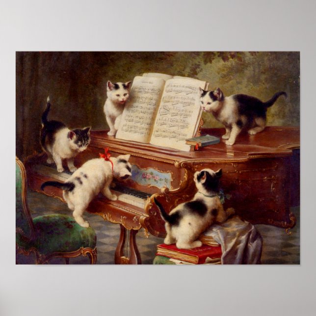 Kittens och Piano Poster (Framsidan)
