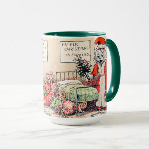 Kittens och Santa Cat, Louis Wain Mugg