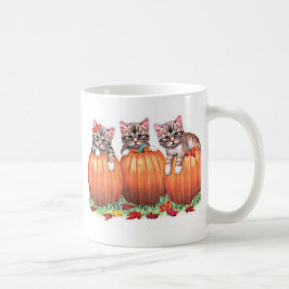Kittens på Pumpkins för Halloween Kaffemugg