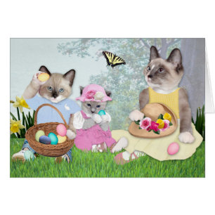 Kittens Påskägg Hunt Greeting Card Hälsningskort