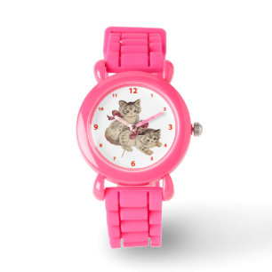 Kittens Red Bow & Ro Armbandsur