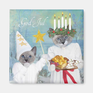 Kittens' Santa Lucia Magnet