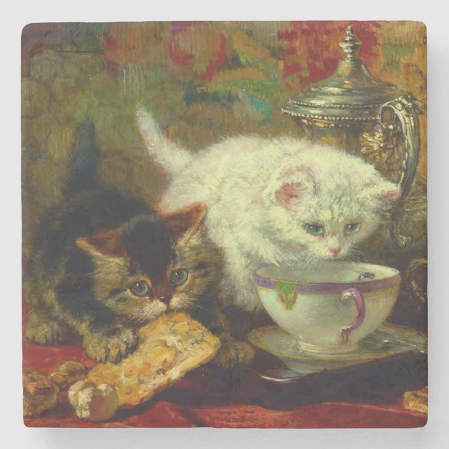 Kittens Tea Party Stenunderlägg (Framsidan)