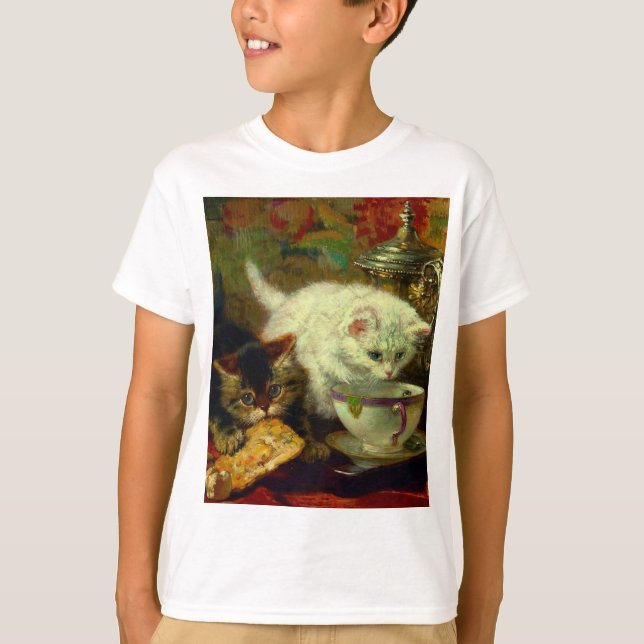 Kittens Tea Party T Shirt (Framsida)