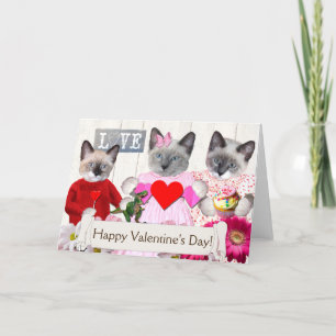 Kittens Valentindag-hälsningskort Helgkort