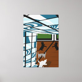 Kittens vid Play Canvastryck