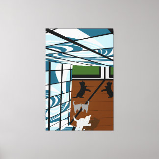 Kittens vid Play Canvastryck