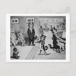 Kittens Violinist, Louis Wain Vykort