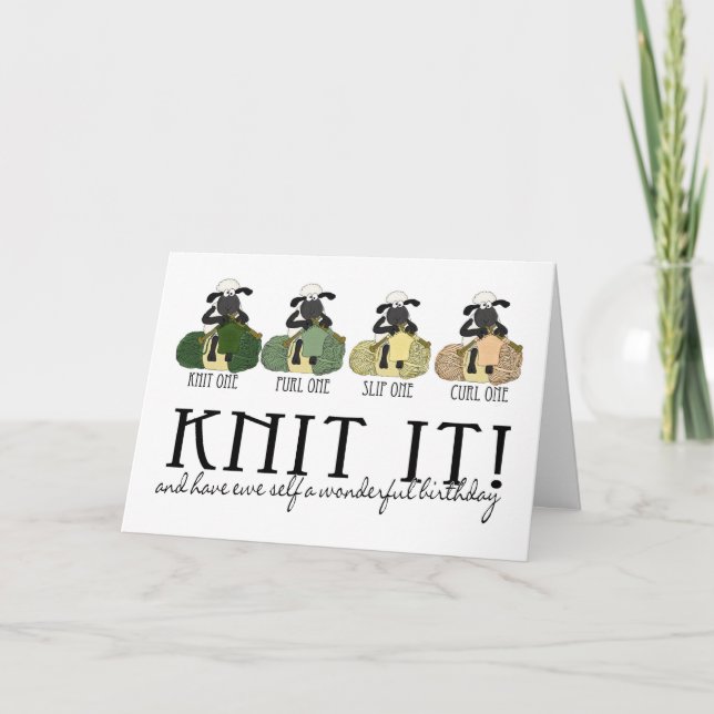 Kittering av gratulationskort för fårfödelsedag kort (Framsida)