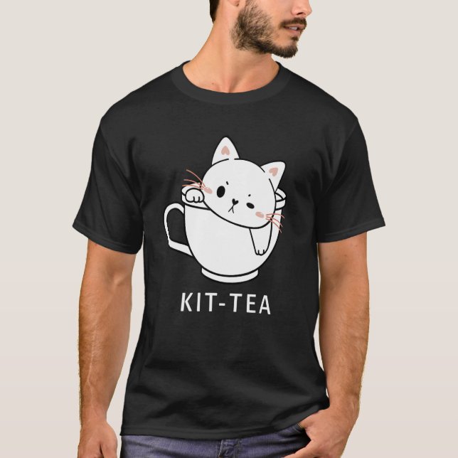 Kittete-katt söt och  Katt te 1 T Shirt (Framsida)