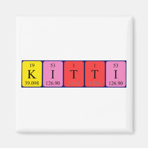 Kitti Periodisk bord namn magnet