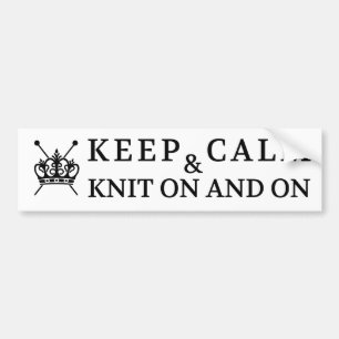 Kitting Behålla Lugn Sticka On/Crafts Bildekal