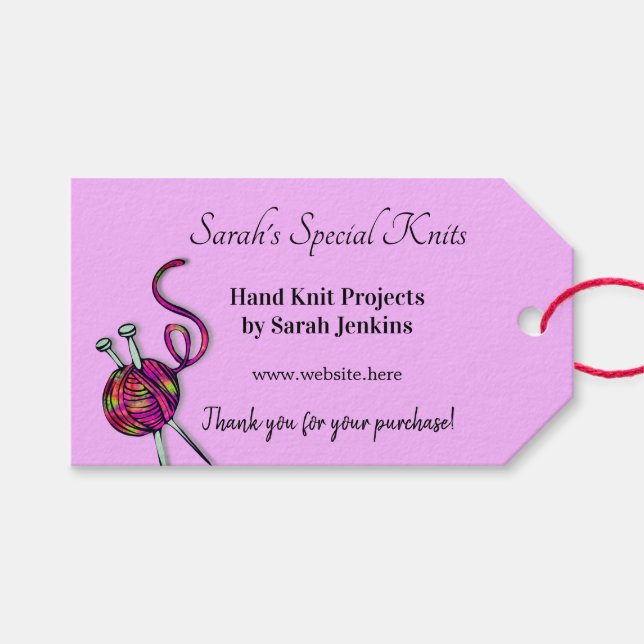 Kitting Business Lavender Tack Customer Märkres Presentetikett (Framsidan (Horisontell))