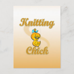 Kitting Chick Vykort