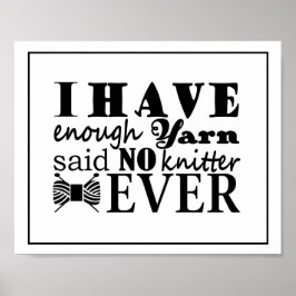 Kitting ・ Inte tillräckligt många garnbåtar Poster