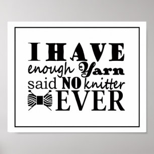 Kitting ・ Inte tillräckligt många garnbåtar Poster