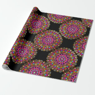 Kitting Mandala Wrapping Papprare Presentpapper