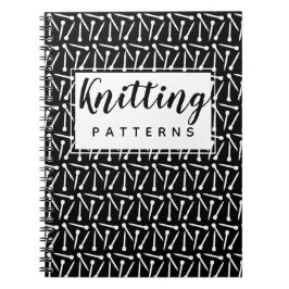 Kitting Nål Garn & Crafts Mönster Mörk Anteckningsbok
