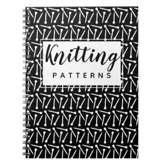 Kitting Nål Garn & Crafts Mönster Mörk Anteckningsbok