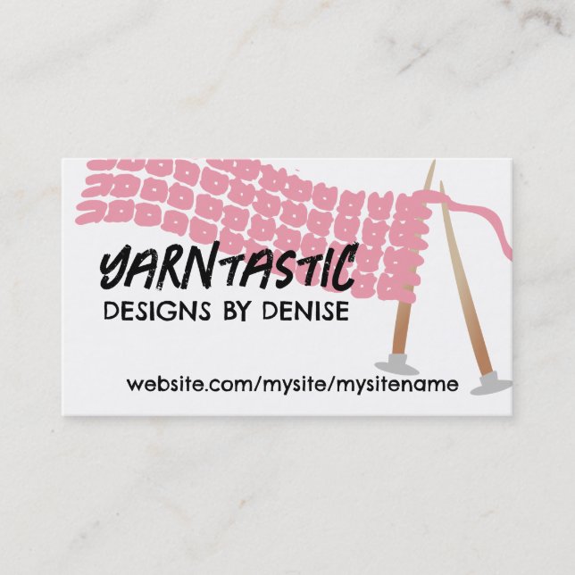 Kitting nål scarf-bruna affärskort visitkort (Framsida)