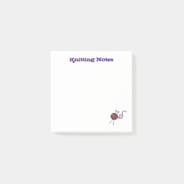 Kitting Notes-garn Nål Blank Note Pad Post-it Block (Framsida)