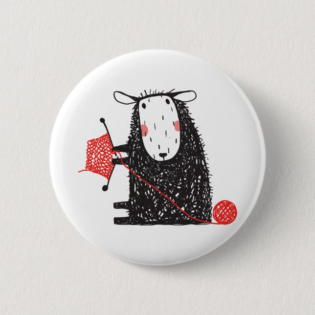 Kitting Sheep Knapp (Framsida)