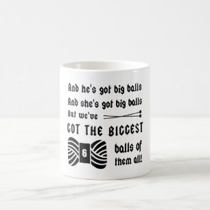 Kitting ・ Stor Bollar garn ・ Kraftfartyg Kaffemugg