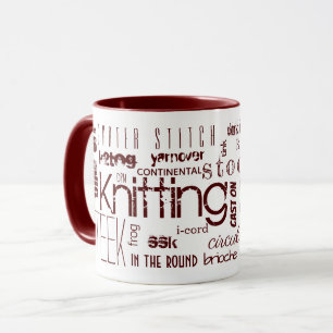 Kitting Typography Ord Terms RedText Mugg