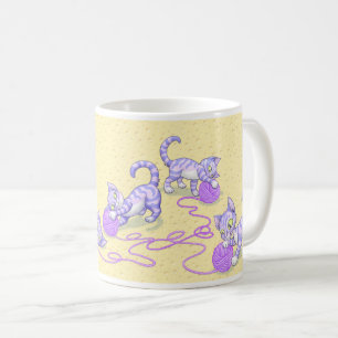 Kittipurra lilor på ost kaffemugg