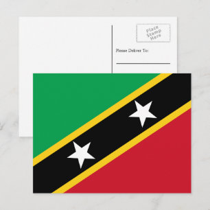 Kittitian / Nevisian flagg, Saint Kitts och Nevis Vykort