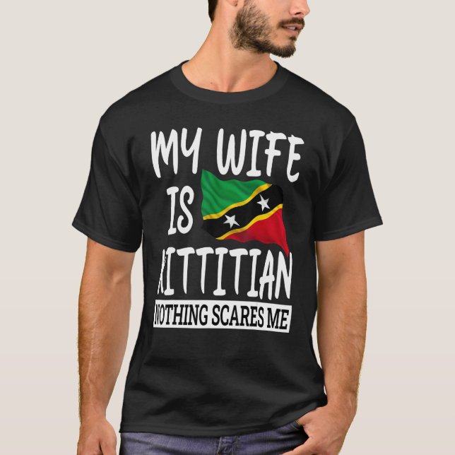 Kittitian Wife Saint Kitts och Nevis Roots Make T Shirt (Framsida)