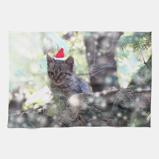 Kittlig jultid Tea Towel 40,6 cm x 61 cm Kökshandduk (Horisontell)