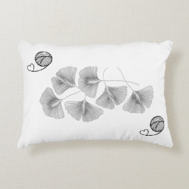 Kittråd och Blommigt Art Pillow Prydnadskudde