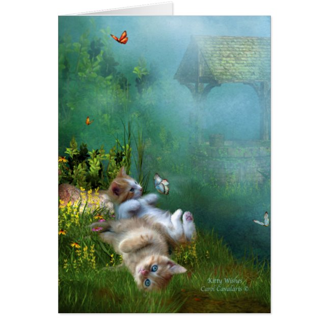 Kittty önskar ArtCard Hälsningskort (Framsidan)