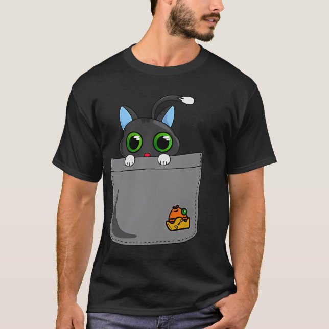 Kitty 2 (liten ficka) t shirt (Framsida)